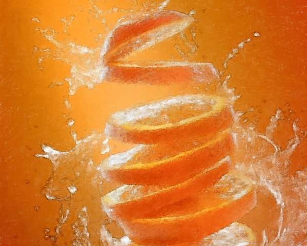 چند جرعه آب پرتقال می‌نوشی